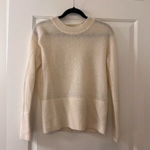 Banana Republic Wool Knit Crew Neck Sweater - Cream, X-Small